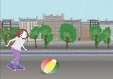 لعبة التزحلق فى شوارع باريس